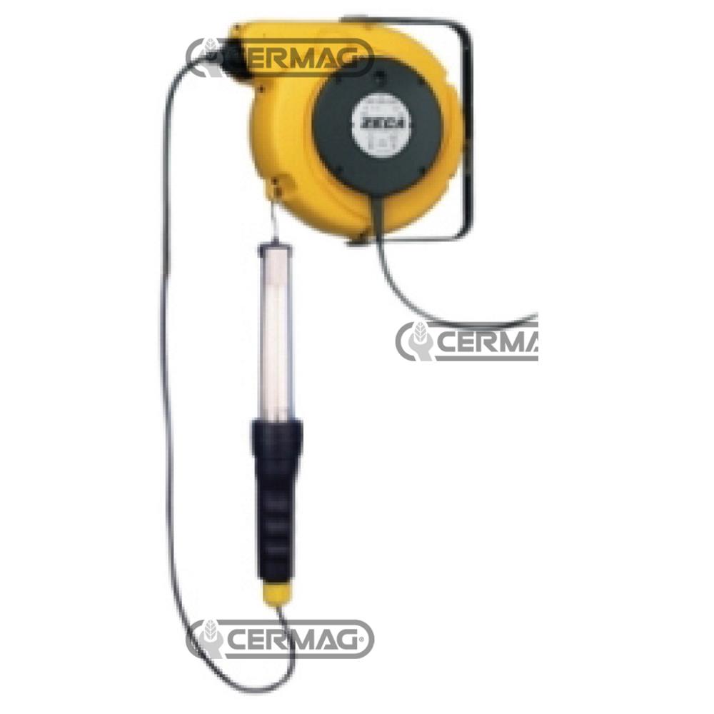 Avvolgicavo con portalampada fluorescente