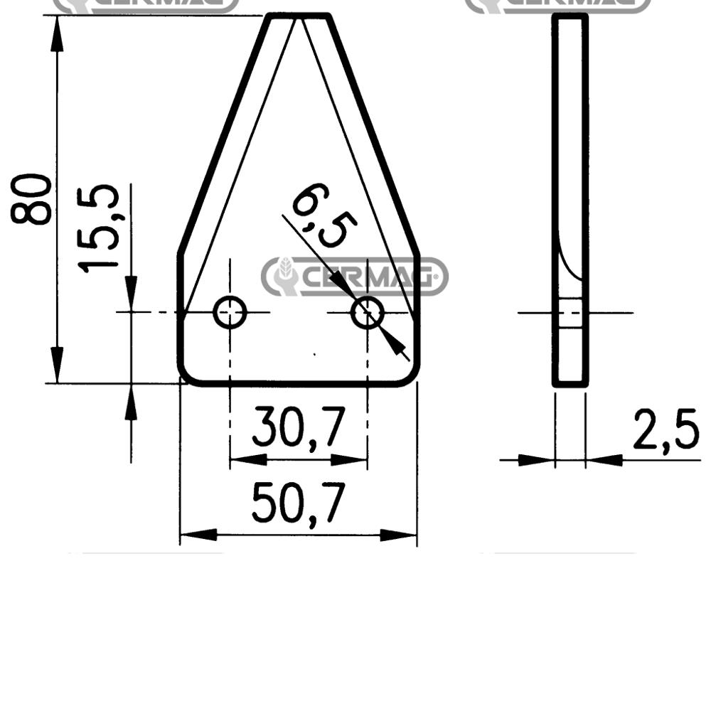 Coltelli per frese a carri miscelatori