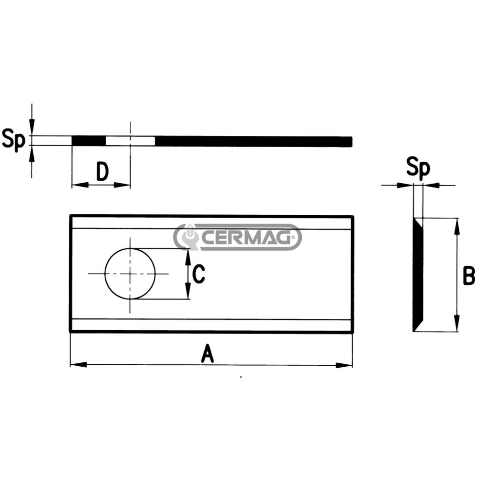 Coltello per falciatrice