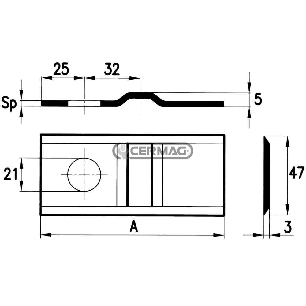 Coltello per falciatrice