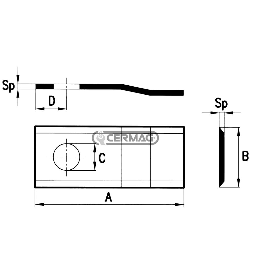 Coltello per falciatrice
