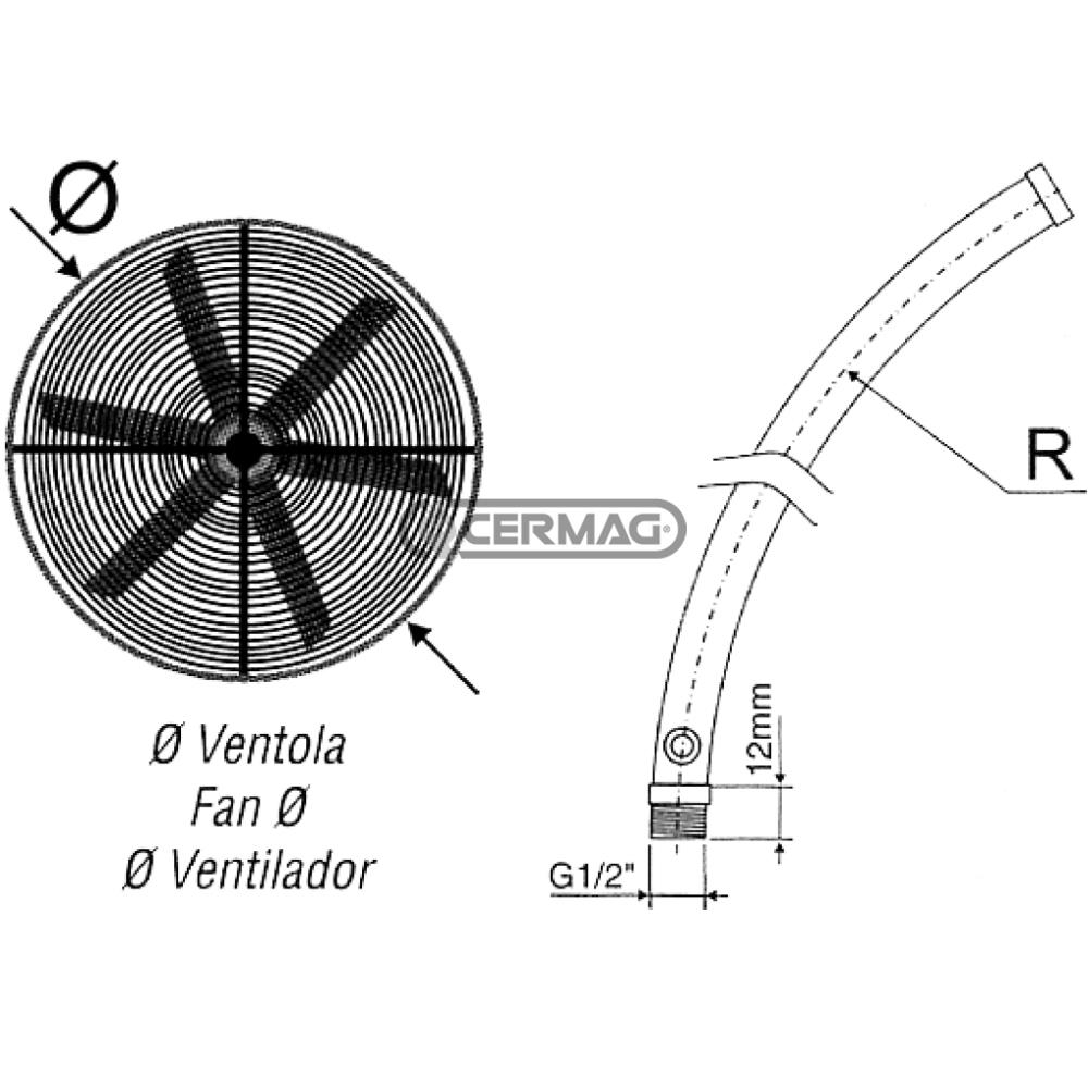 Coppia aste curve in acciaio 304