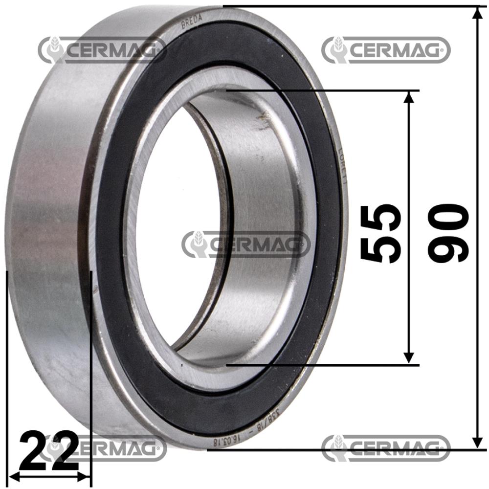 Cuscinetto reggispinta - Cambio Dimensioni 55x90x22 mm