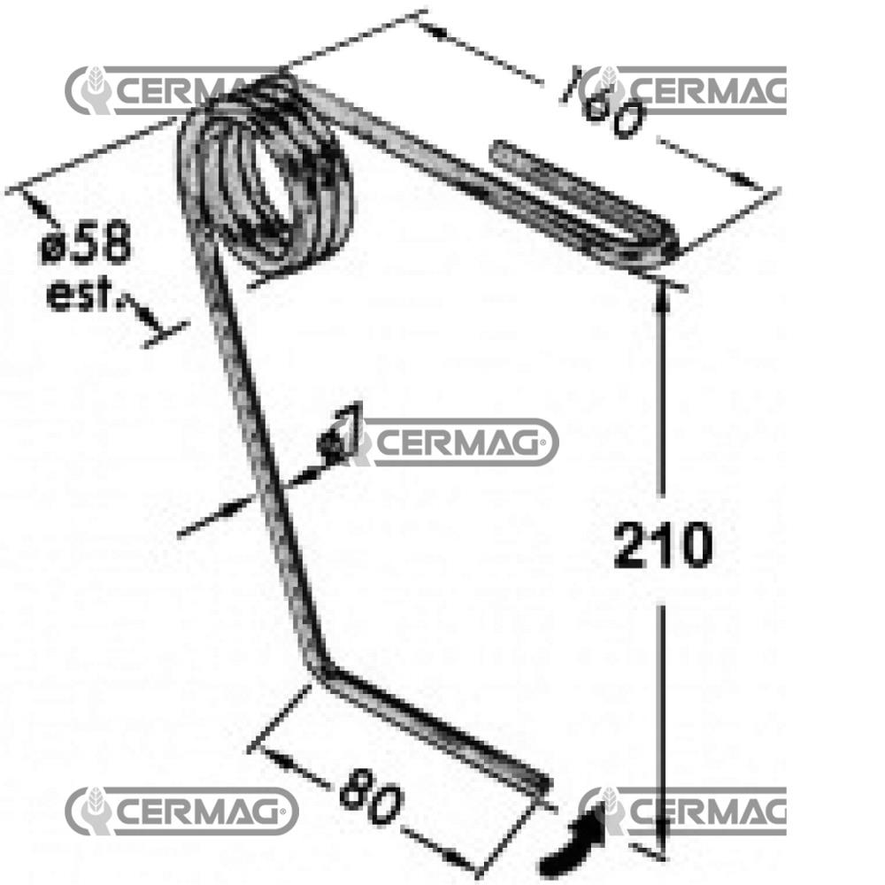 Dente anteriore per seminatrice