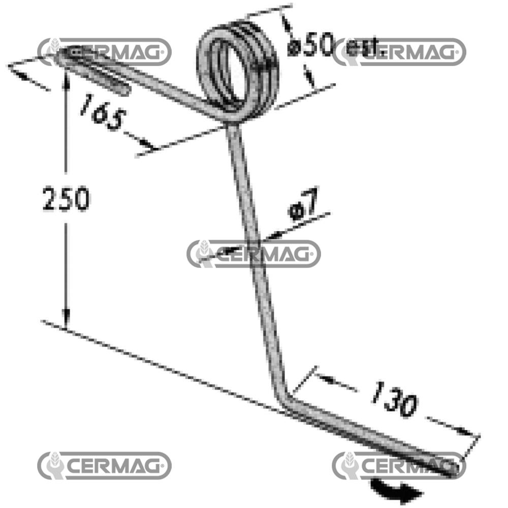 Dente per seminatrice tipo lungo 