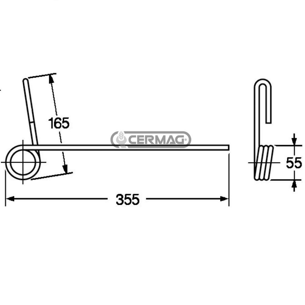 Dente per seminatrice