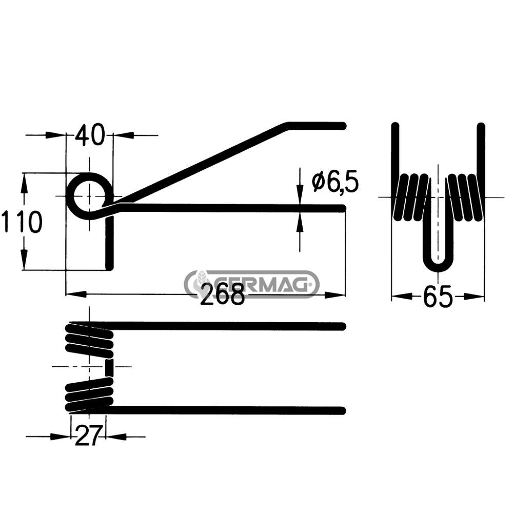 Dente per seminatrice