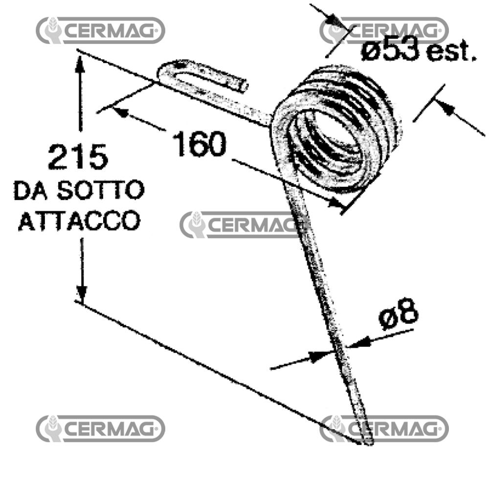 Dente posteriore aperto per seminatrice