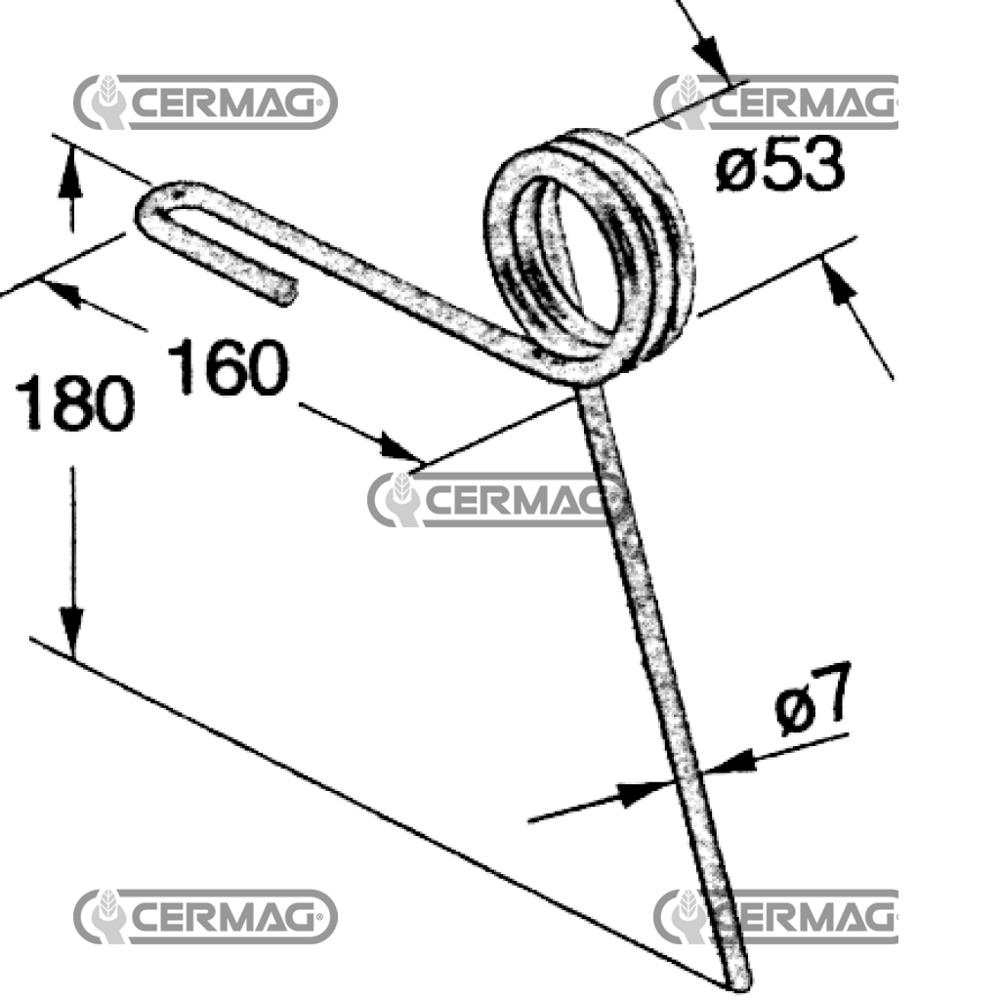 Dente posteriore per seminatrice 