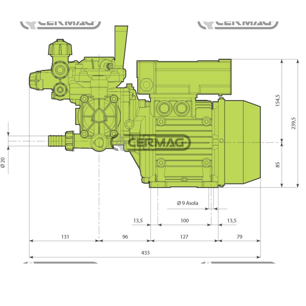 Elettropompa a 2 membrane 20bar