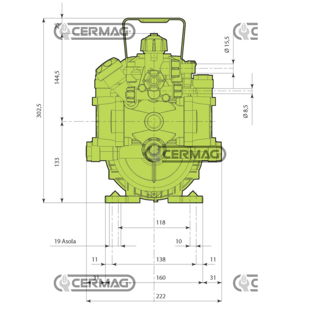 Elettropompa a 2 membrane 20bar