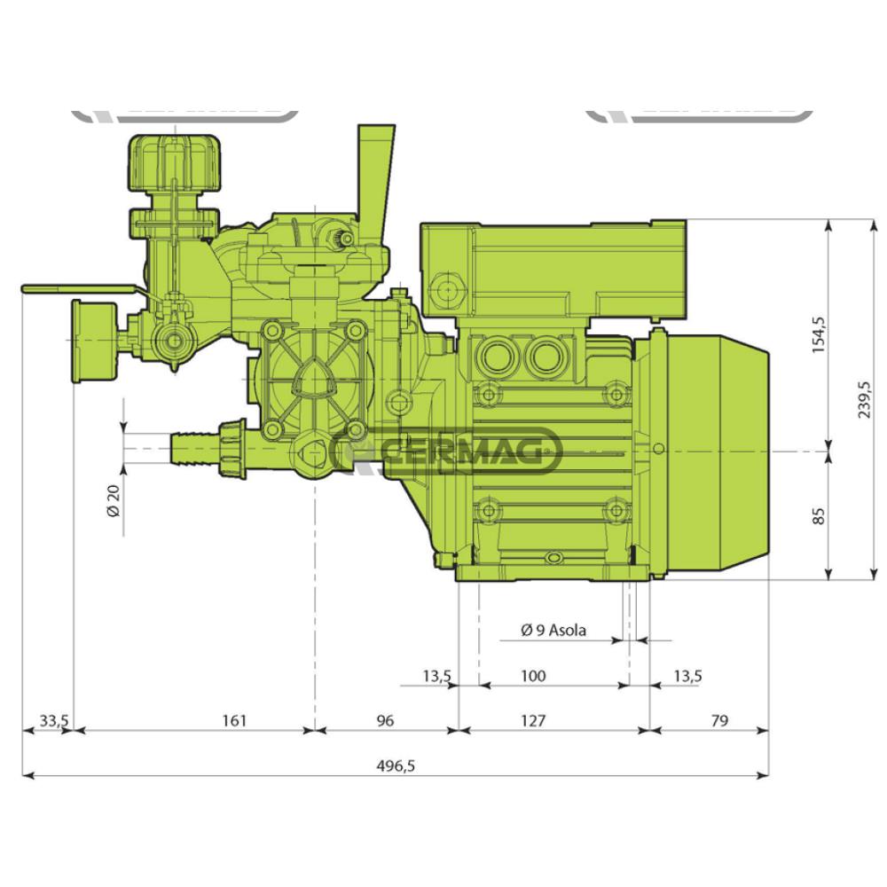 Elettropompa a 2 membrane 25bar