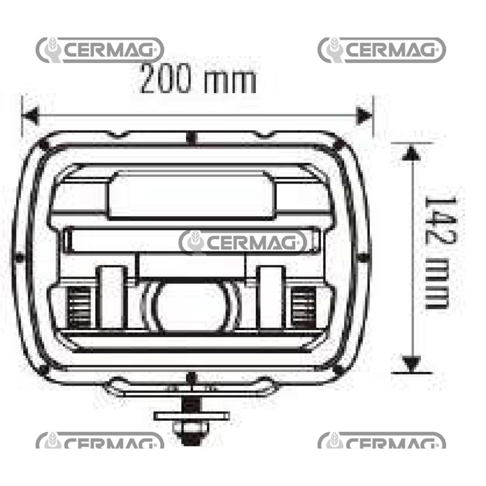 Faro anteriore LED con lente riscaldata