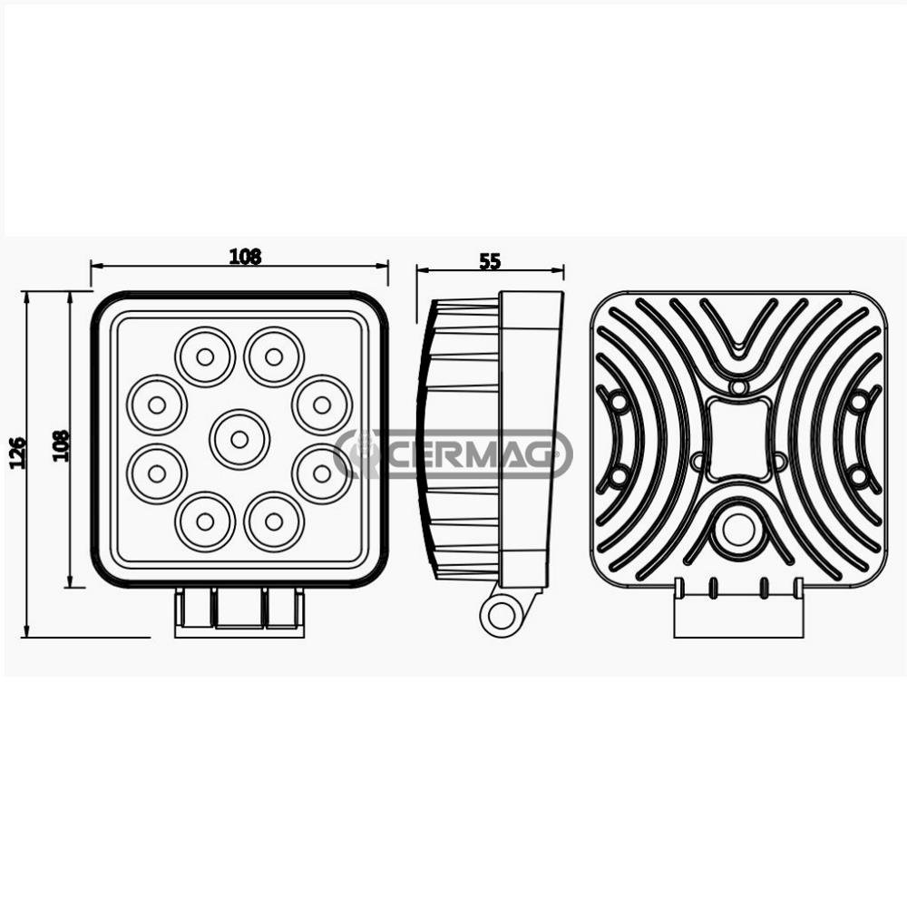 Faro con staffa orientabile