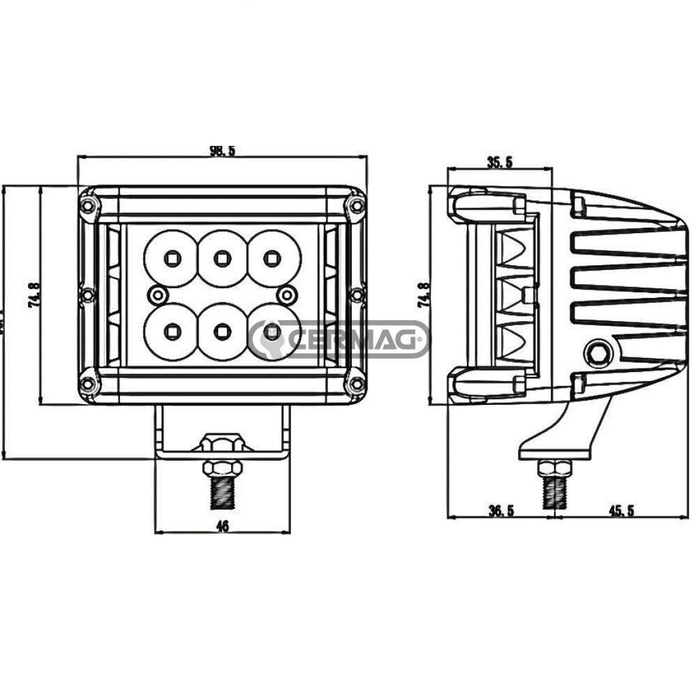 Faro da lavoro 12 led