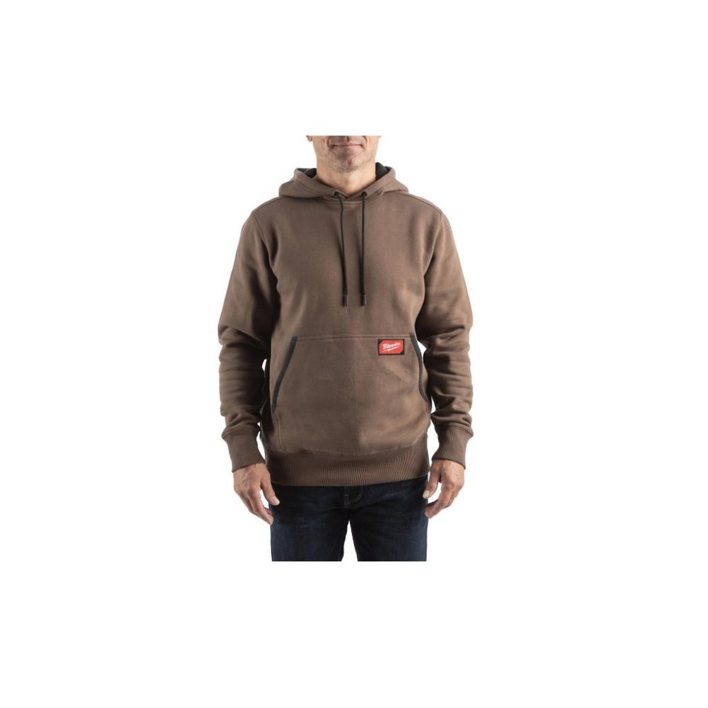 Felpa con cappuccio marrone taglia XL