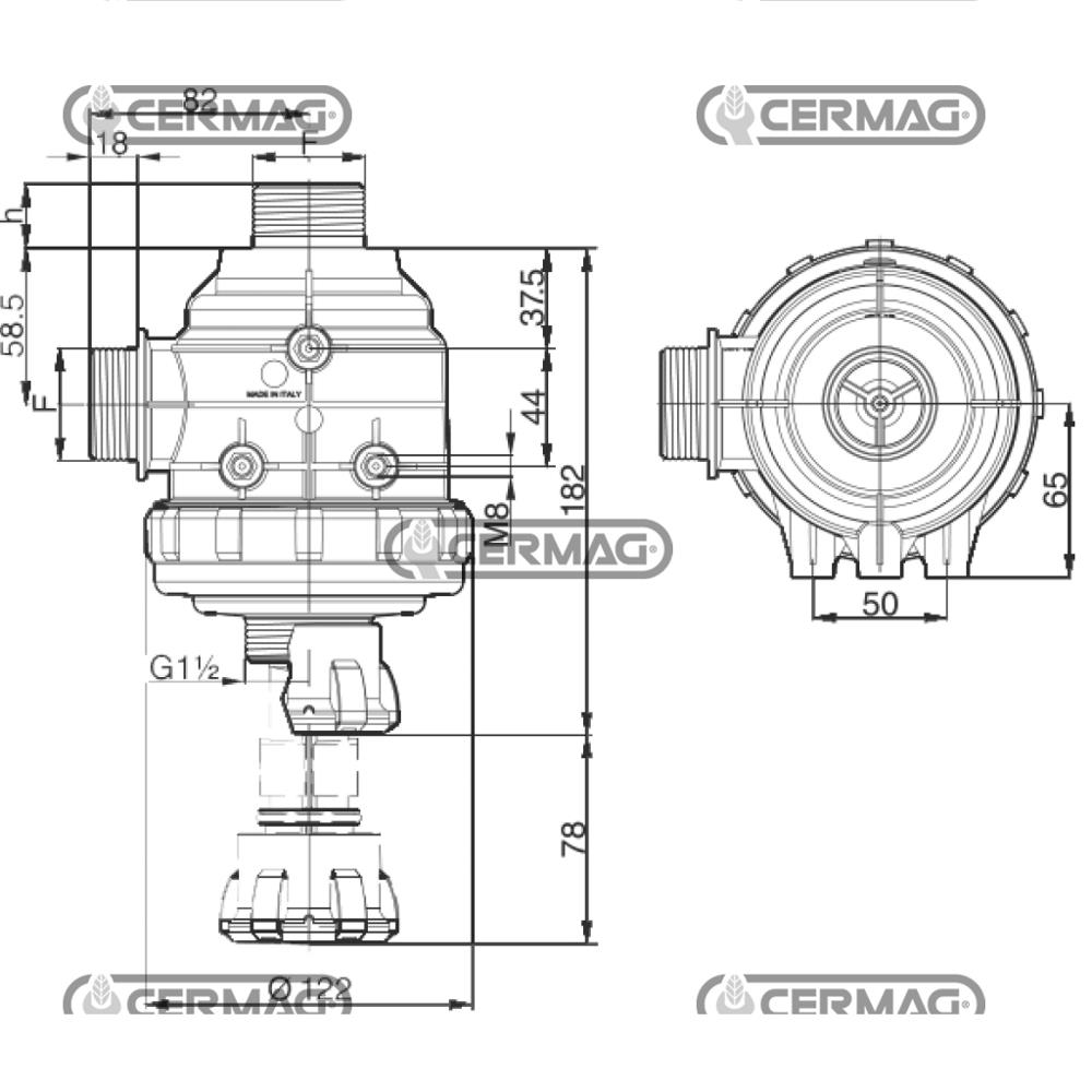Filtro aspirazione con valvola 50 mesh