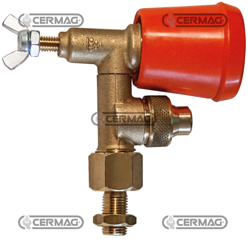 Getto a farfalla con turbo e antigoccia con ugello in acciaio