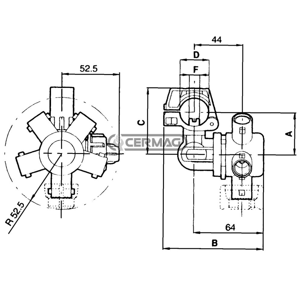 Getto con antigoccia a membrana 7mm