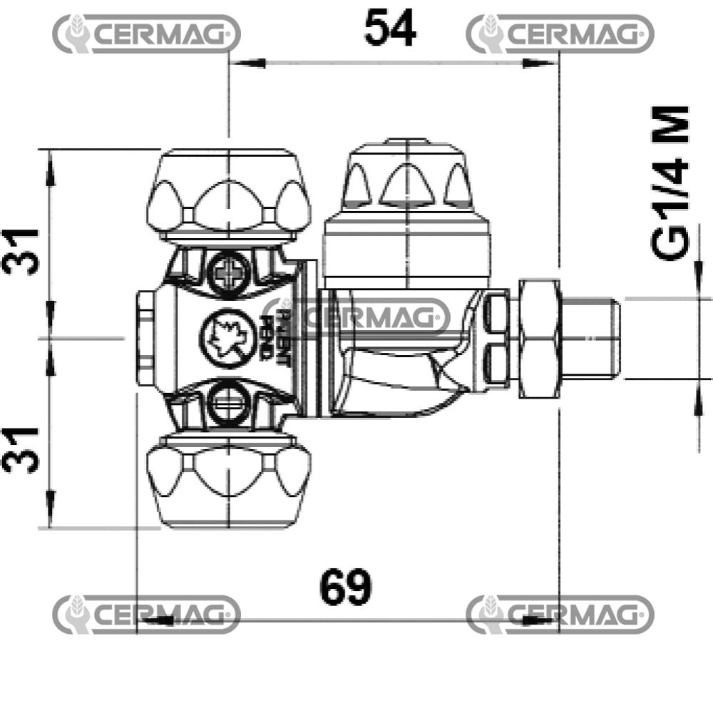Getto doppio con antigoccia M65