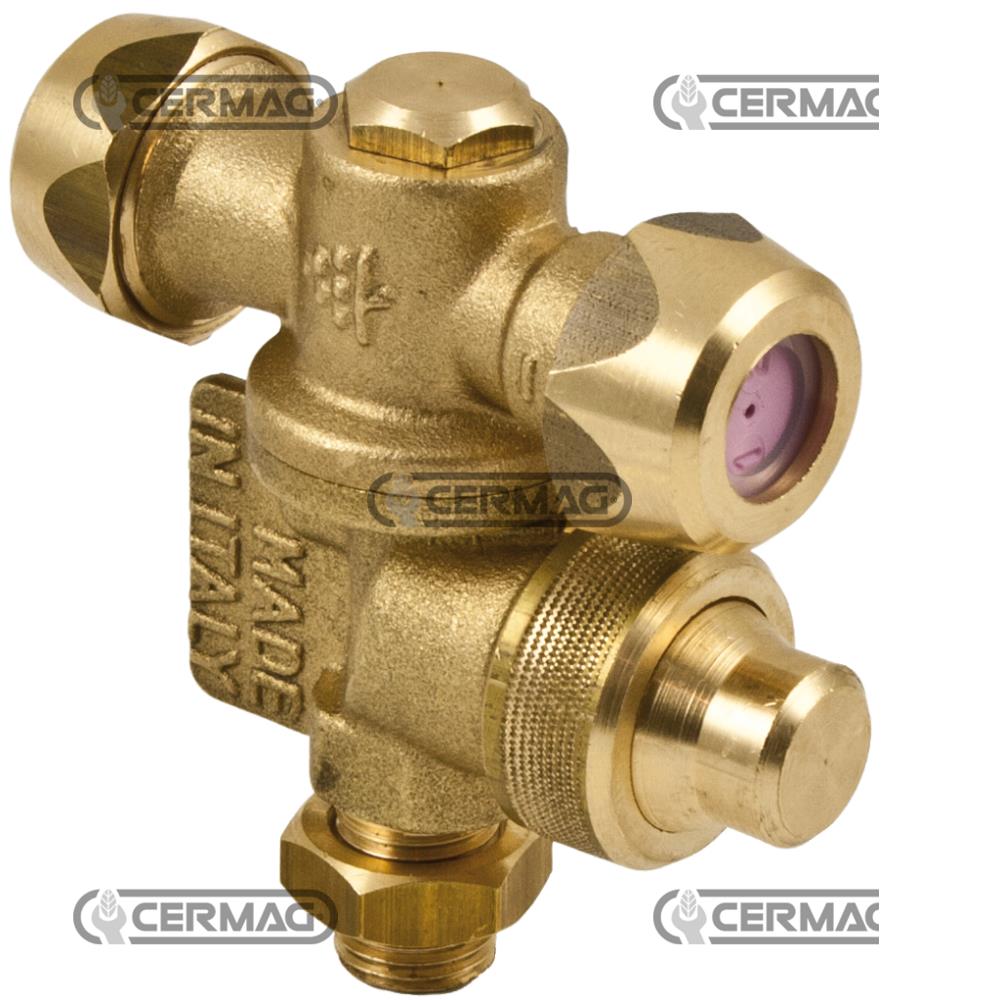 Getto doppio in ottone con antigoccia