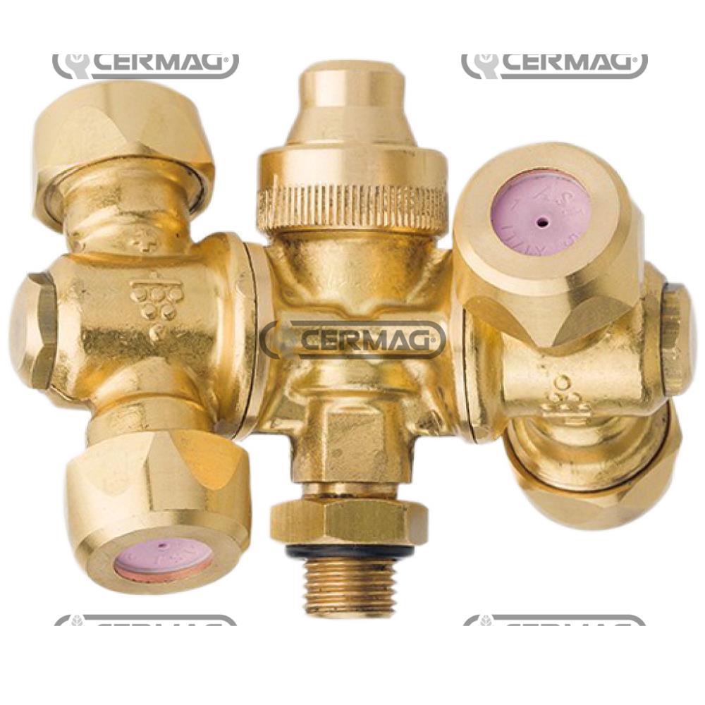 Getto quadruplo regolabile con antigoccia