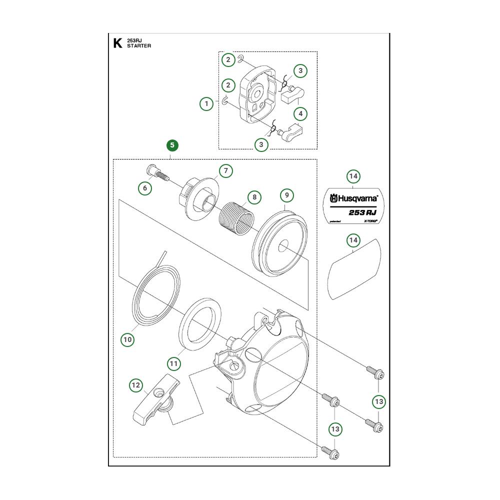 Husqvarna 525432001 Dispositivo di avviamento