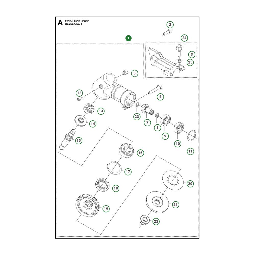 Husqvarna 528831002 Riduttore angolare completo