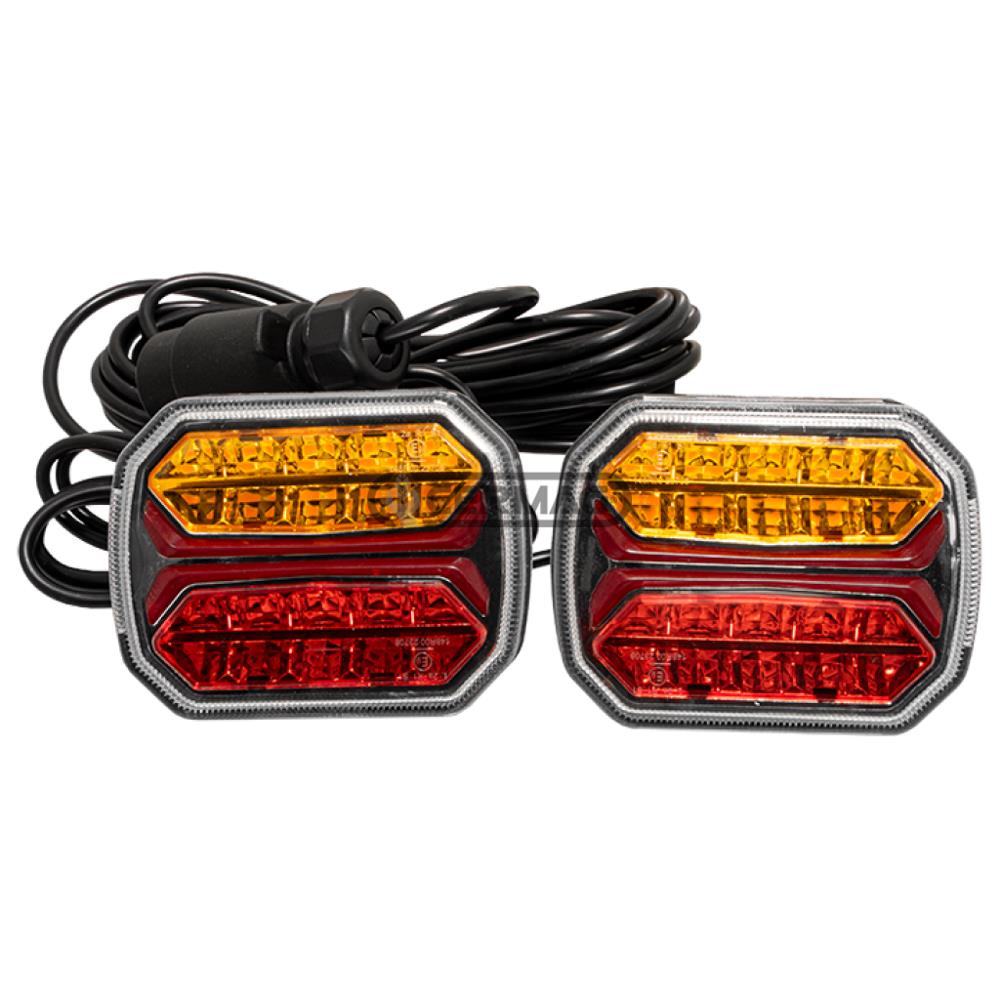 Kit fanali posteriori a LED -4 funzioni a LED cavo7,5 mt+2,5