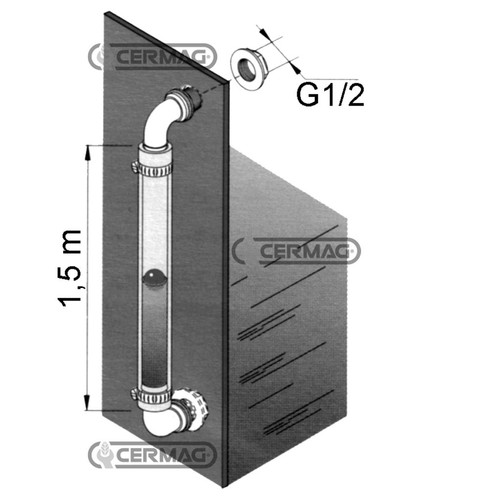 Kit indicatore livello serbatoio completo di tubo
