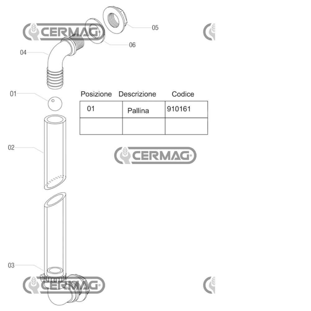 Kit indicatore livello serbatoio completo di tubo