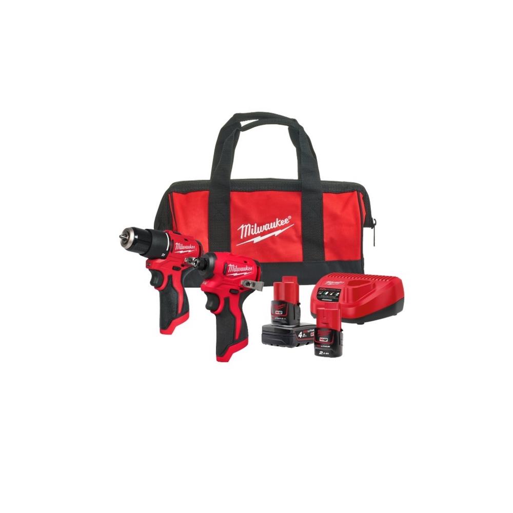 Kit M12™ Brushless Trapano a percussione + Avvitatore ad impulsi 1/4 Hex (12V)