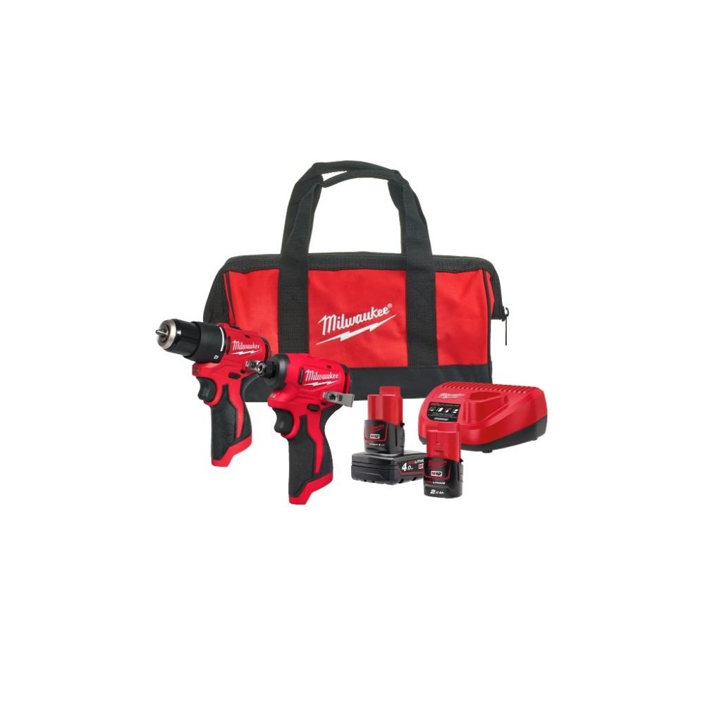 Kit M12™ Brushless Trapano a percussione + Avvitatore ad impulsi 1/4 Hex (12V)