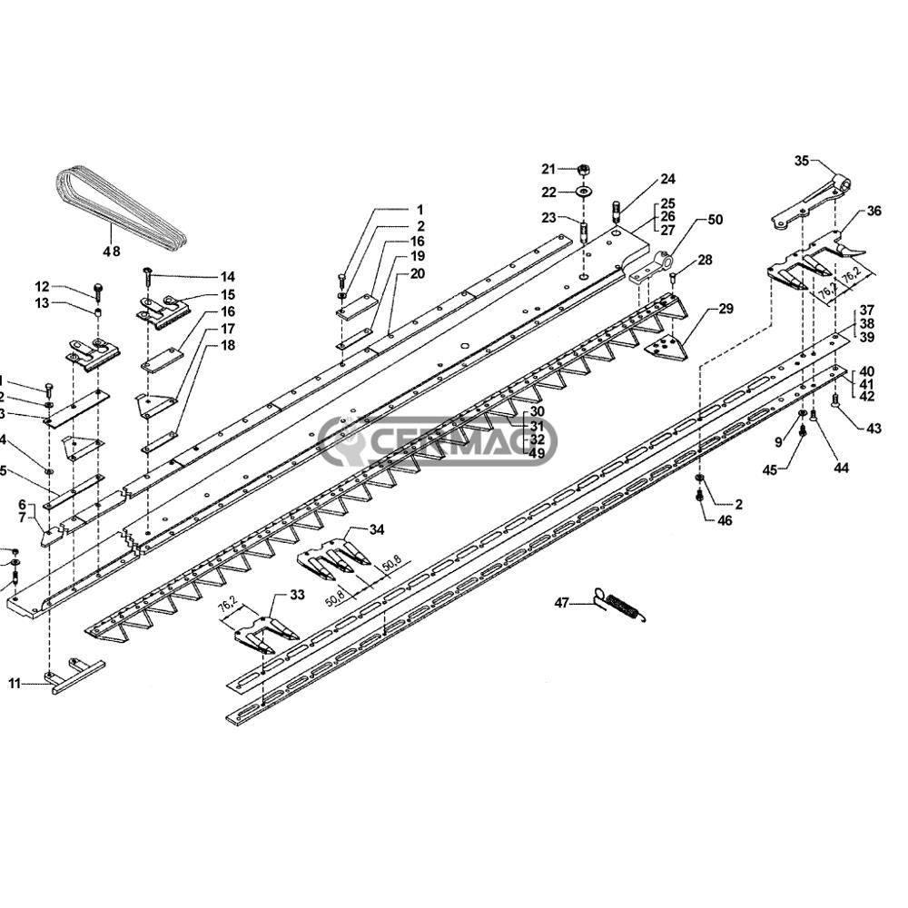Lama barra falciante