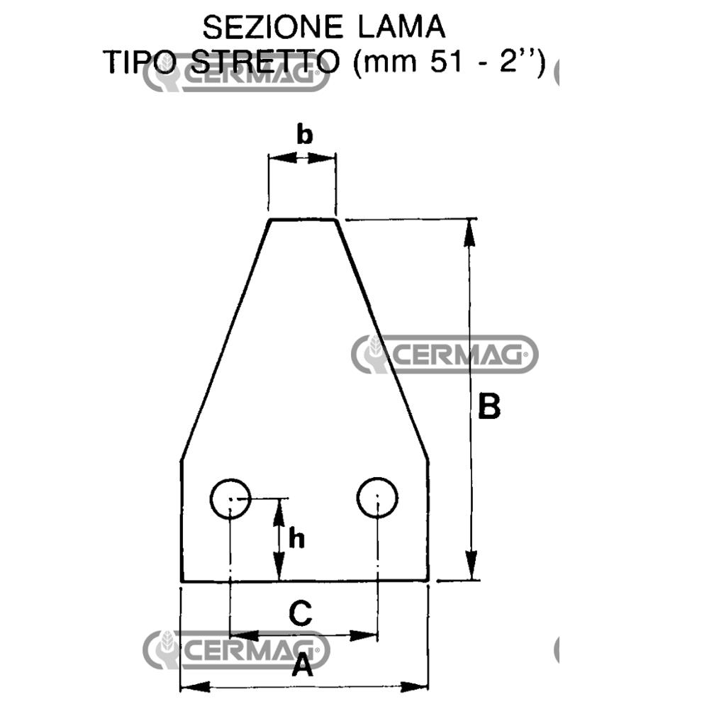 Lama barra falciante