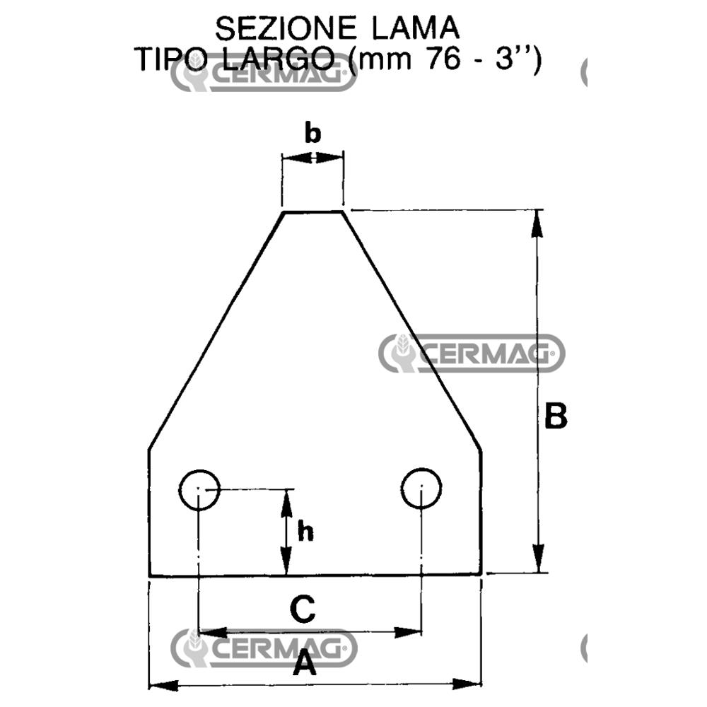 Lama barra falciante