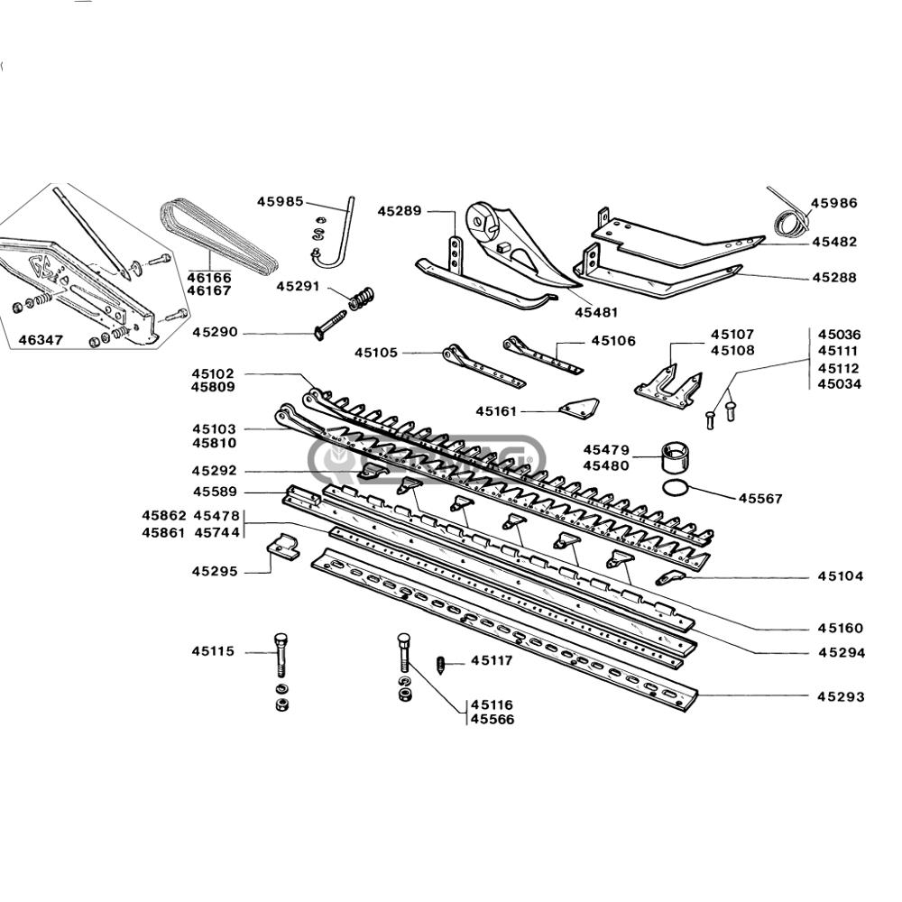 Lama barra falciante