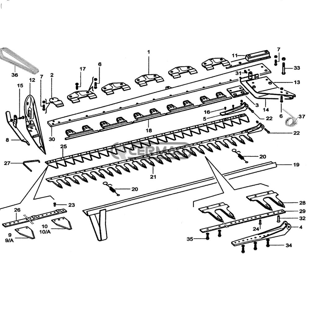 Lama barra falciante