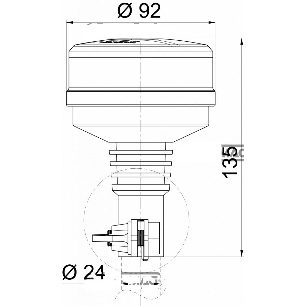 Lampada Flash a Led 12/24V ad innesto tubolare
