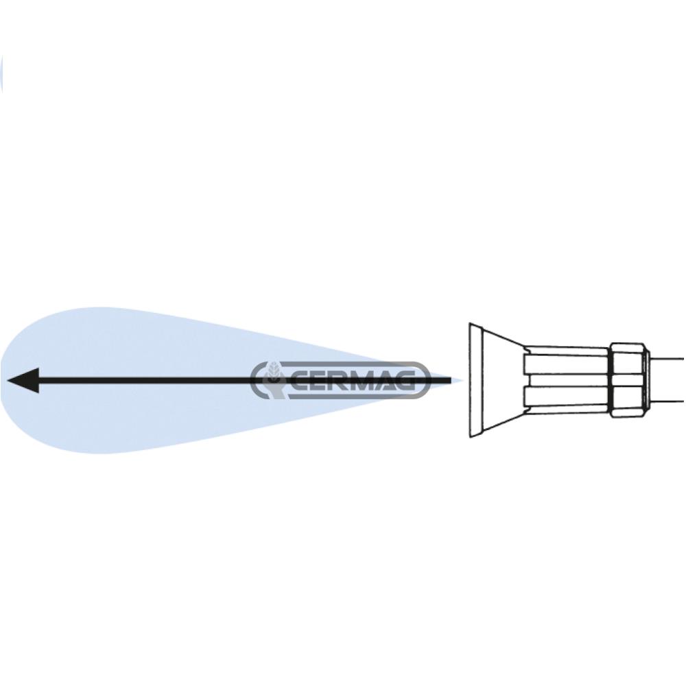 Lancia a leva con paraspruzzo lunghezza 600mm