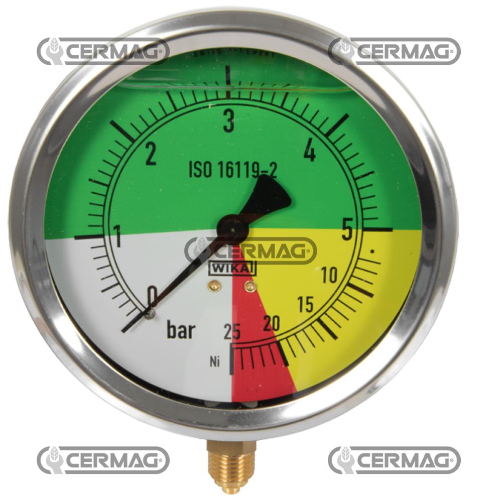 Manometro alla glicerina 25bar
