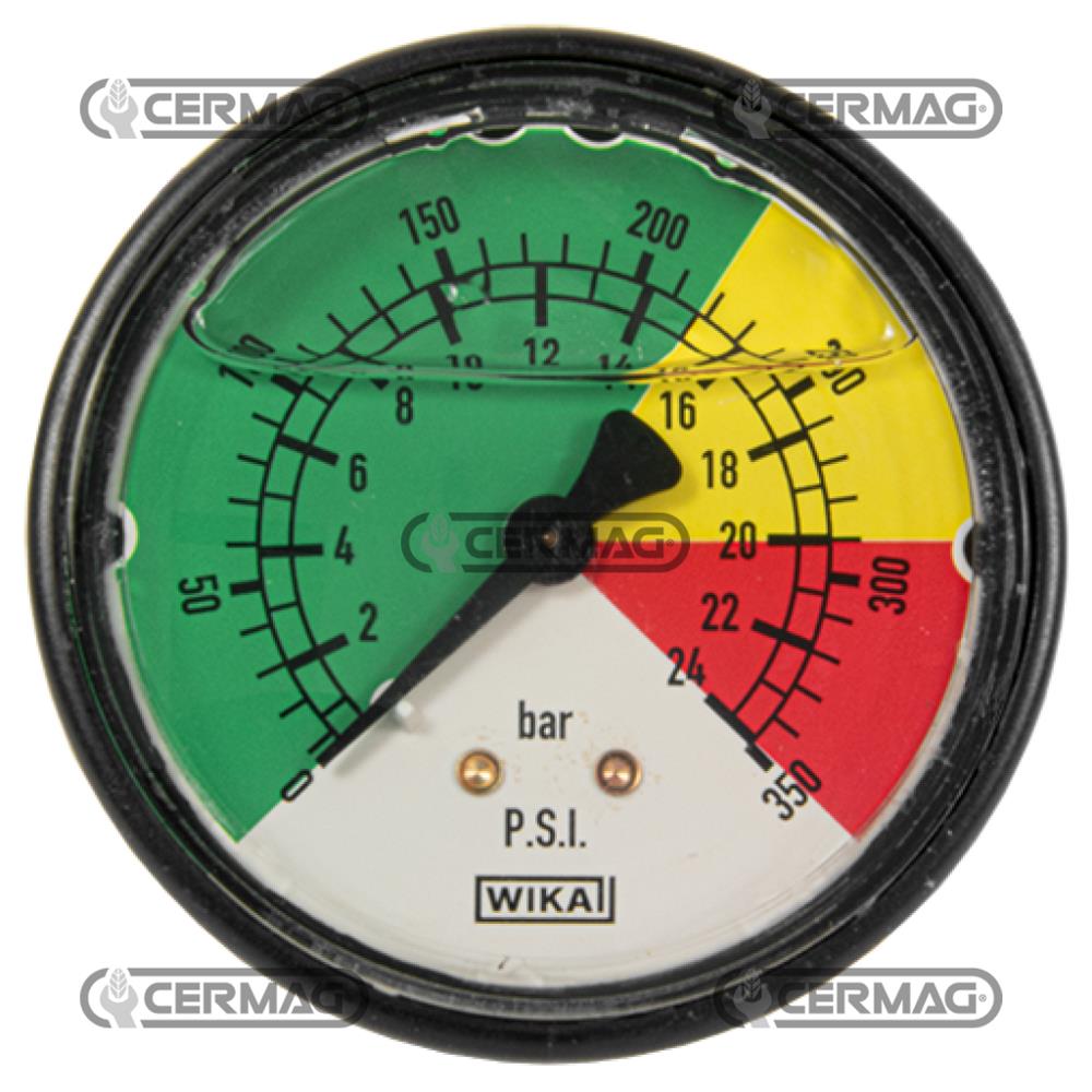 Manometro alla glicerina con gradazione da 1 Bar 0-25