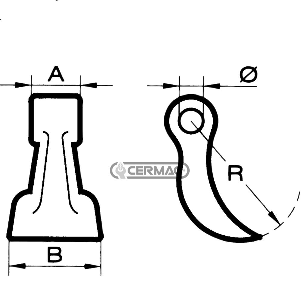 Mazza per trincia AGRIMASTER d.14,5mm