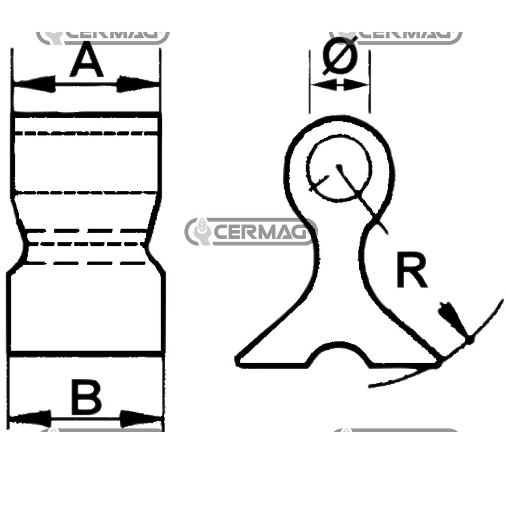 Mazza per trincia BERTI d.31mm