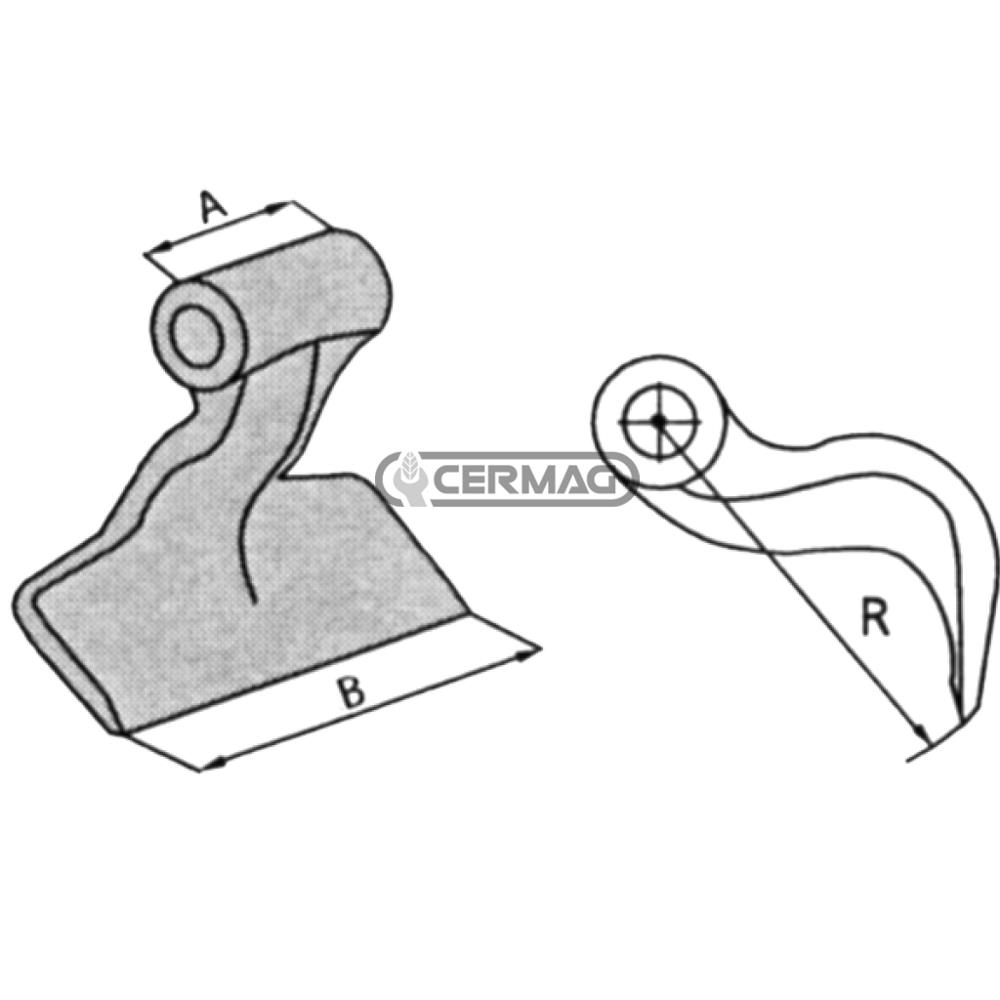 Mazza per trincia FACMA d.18,5mm