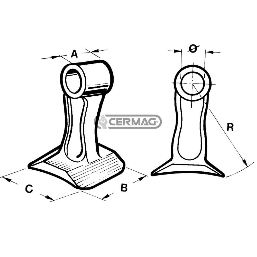 Mazza per trincia ferri d.25,5mm