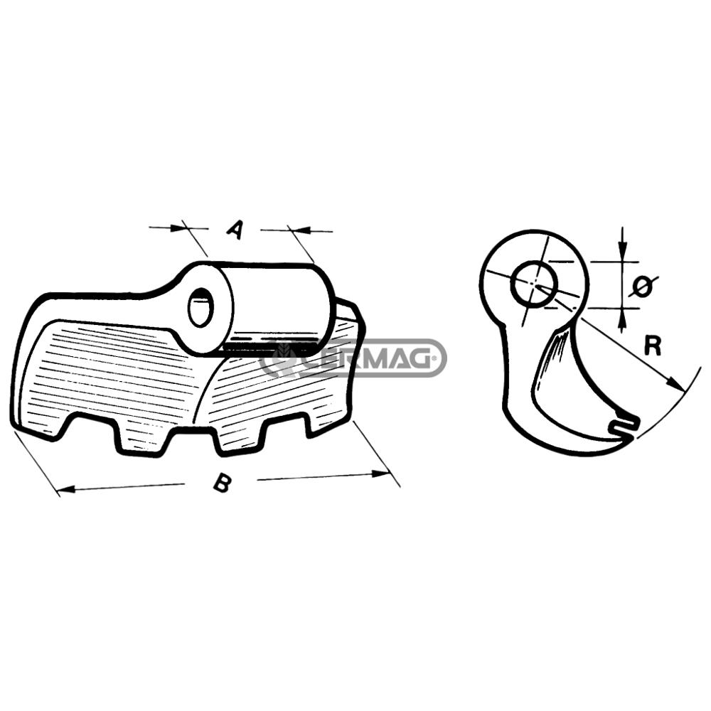 Mazza per trincia FISCHER d. 20,5 mm