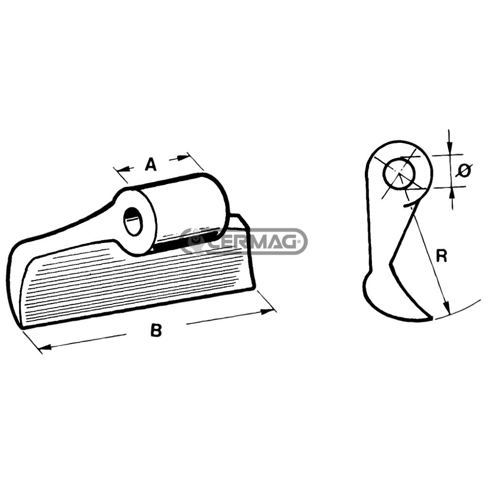 Mazza per trincia Maschio 20,5mm