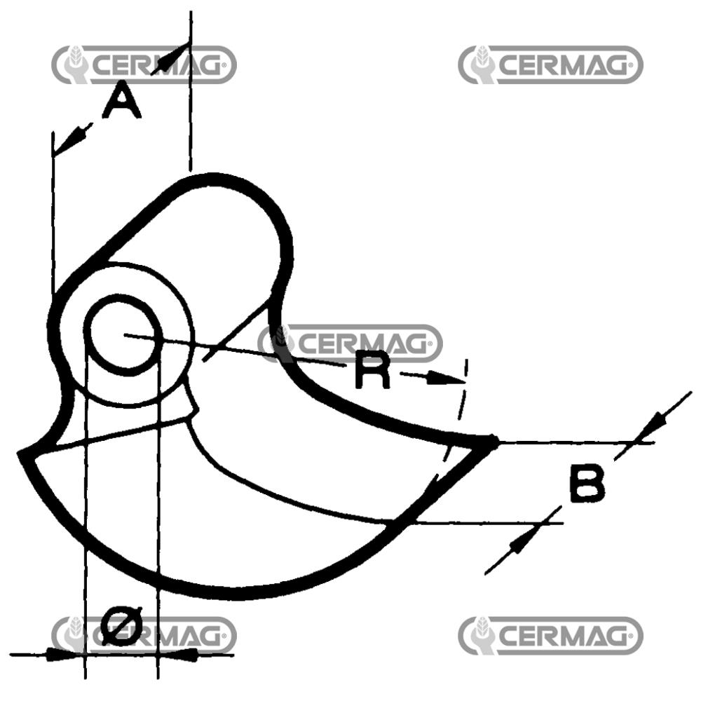 Mazza per trincia SEPPI d.30,5 mm