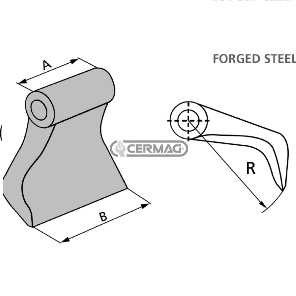 Mazza per trincia SERRAT d.20,5 mm